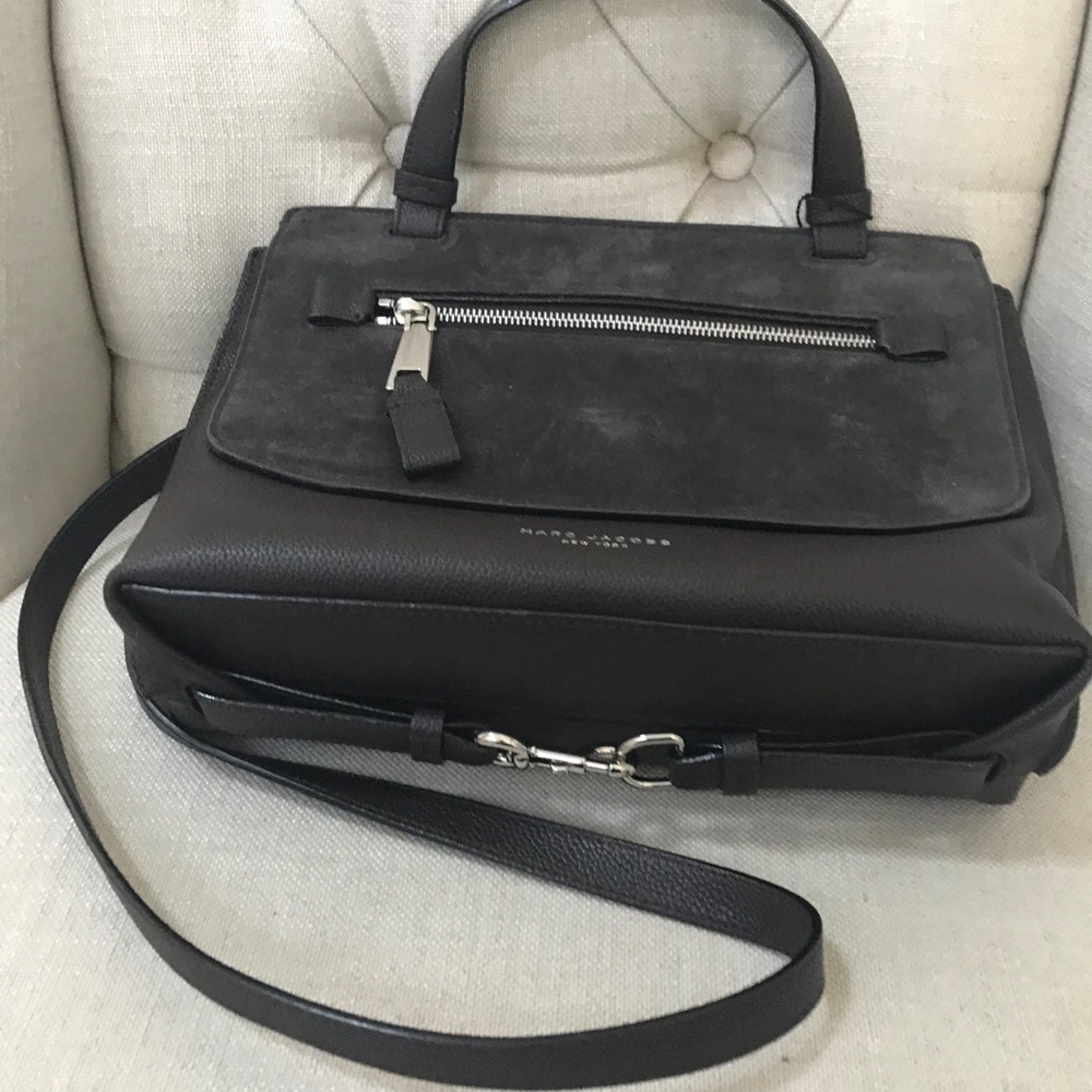 Marc Jacobs “Waverly” rich Chocolate Brown Suede Crossbody Bag - Picture 7 of 8